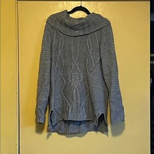 Charlotte Russe Heather Gray Cable Knit Sweater